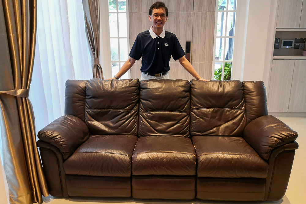 This 17 year old sofa has been well looked after and will be in service for many more years. (Photo by Wong Twee Hee) 